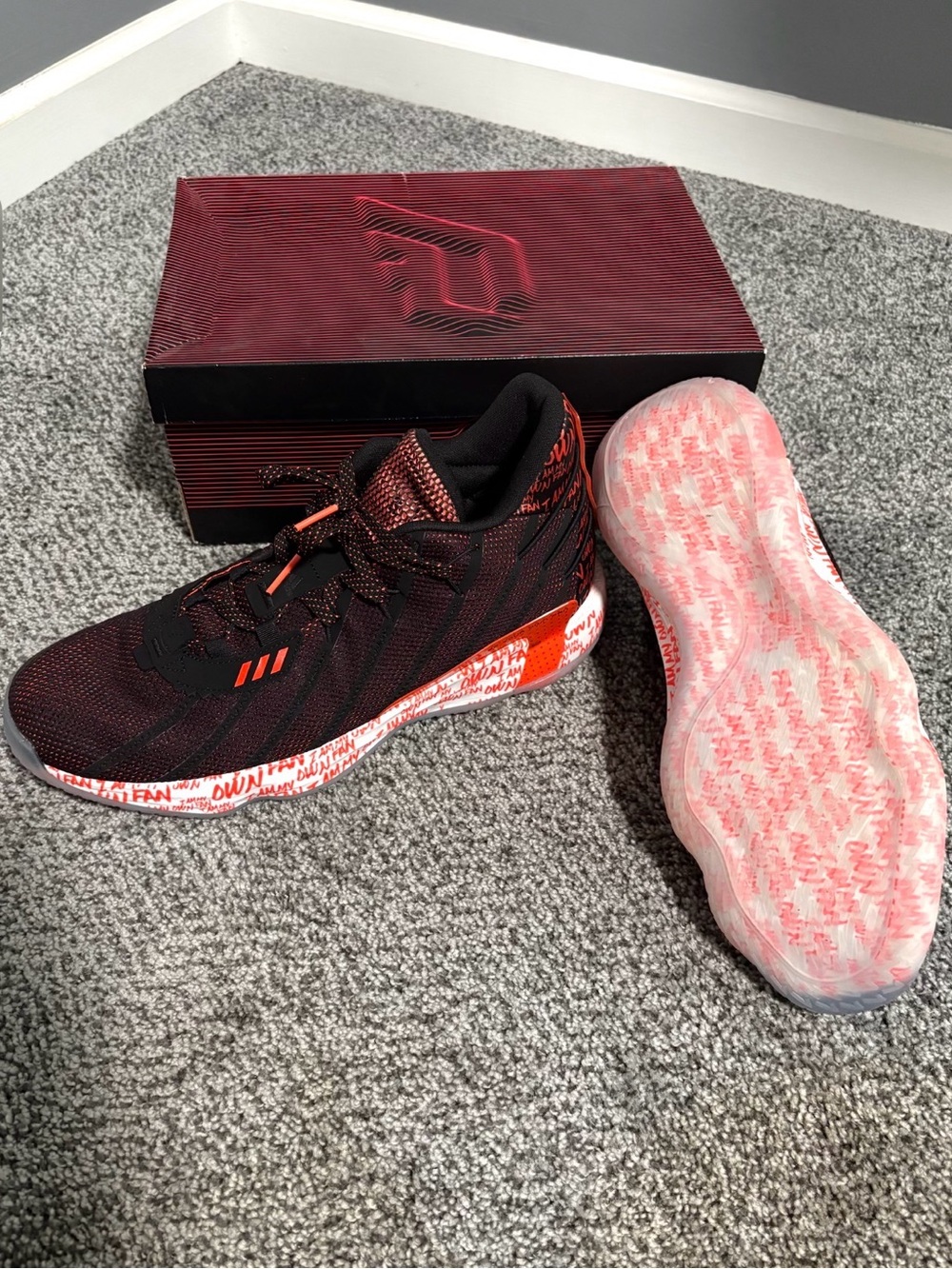 Adidas Dame 7 I Am My Own Fan 2KDAY G55194 Basketball Shoes Orange Mens